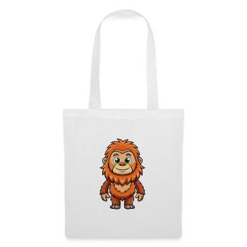 BigFoot Niedliche Zeichentrickfigur Kawaii Clipart - Stoffbeutel - Weiß - Vorne