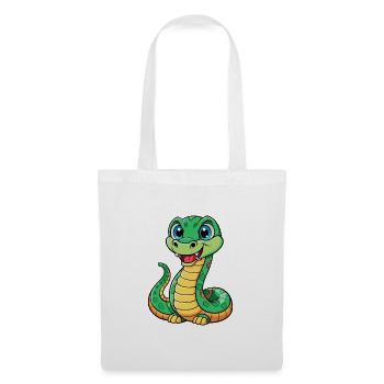 Anaconda Cute Cartoon Character Kawaii Clipart - Tote Bag - white - Front