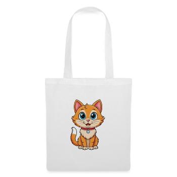 Cat Cute Cartoon Character Kawaii Clipart - Tote Bag - white - Front