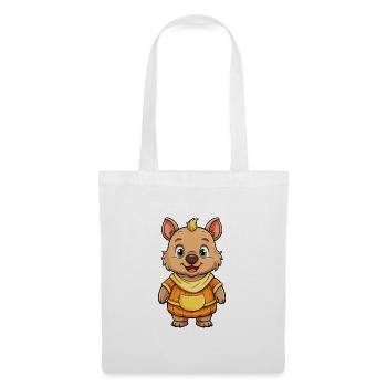 Wombat Mignon Personnage De Dessin Animé Kawaii Clipart - Sac en tissu - blanc - Devant