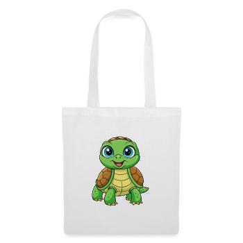 Turtle Cute Cartoon Character Kawaii Clipart - Tote Bag - white - Front