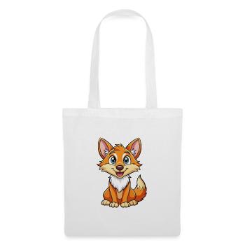 Coyote Cute Cartoon Character Kawaii Clipart - Tote Bag - white - Front
