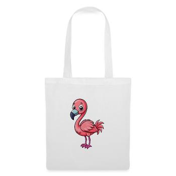 Flamingo Cute Cartoon Character Kawaii Clipart - Tote Bag - white - Front