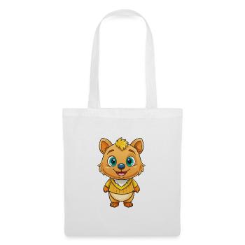 Quokka Mignon Personnage De Dessin Animé Kawaii Clipart - Sac en tissu - blanc - Devant