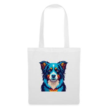 Australian Shepherd Dog Colorful Kawaii Cartoon - Tote Bag - white - Front