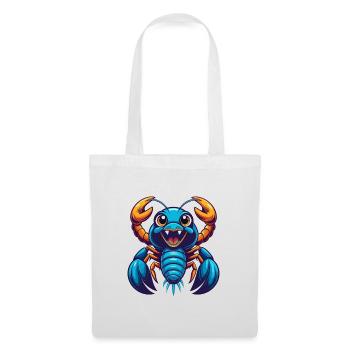Craw coloré Kawaii Dessin animé Personnage Clipart - Sac en tissu - blanc - Devant