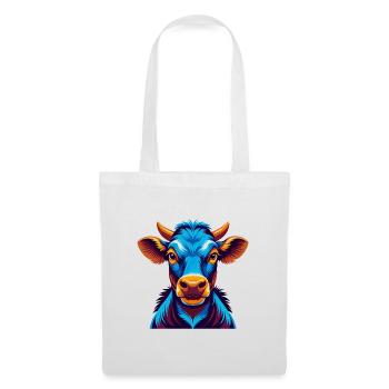 Cow Colorful Kawaii Cartoon Character Clipart - Tote Bag - white - Front