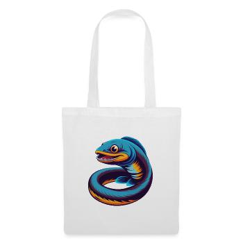 Anguille coloré Kawaii Dessin animé Personnage Clipart - Sac en tissu - blanc - Devant