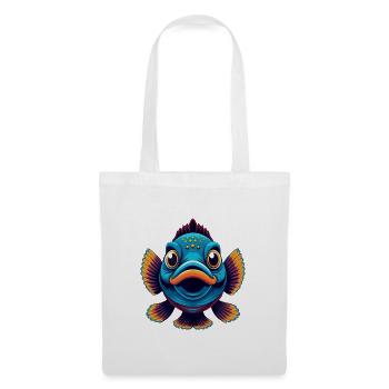 Fish Colorful Kawaii Cartoon Character Clipart - Tote Bag - white - Front