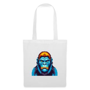 Gorilla Bunte Kawaii Cartoon Figur Clipart - Stoffbeutel - Weiß - Vorne