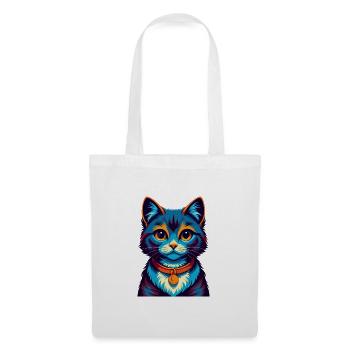 Cat Colorful Kawaii Cartoon Character Clipart - Tote Bag - white - Front