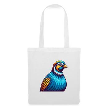 perdrix coloré kawaii personnage de dessin animé animal de compagnie - Sac en tissu - blanc - Devant