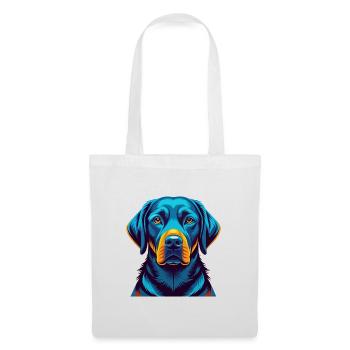Labrador Retriever Hund Buntes Kawaii Cartoon Haustier - Stoffbeutel - Weiß - Vorne