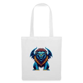 Manticore Coloré Kawaii Dessin Animé Personnage Animal de compagnie - Sac en tissu - blanc - Devant