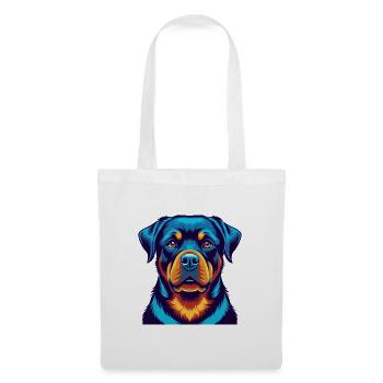 Rottweiler Dog Colorful Kawaii Cartoon Character - Tote Bag - white - Front