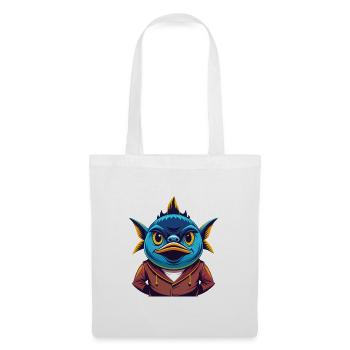 Tuna Colorful Kawaii Cartoon Character Clipart - Tote Bag - white - Front