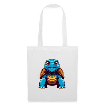Schildkröte Bunte Kawaii Cartoon Figur Clipart - Stoffbeutel - Weiß - Vorne