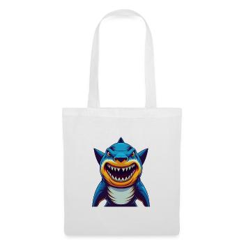 Shark Colorful Kawaii Cartoon Character Clipart - Tote Bag - white - Front