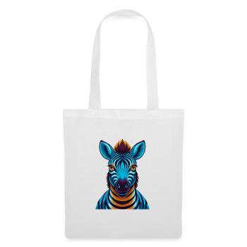 Zebra Bunte Kawaii Cartoon Figur Clipart - Stoffbeutel - Weiß - Vorne