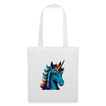 Licorne coloré Kawaii Dessin animé Personnage Clipart - Sac en tissu - blanc - Devant