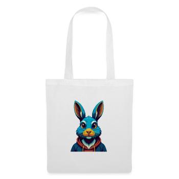 Rabbit Colorful Kawaii Cartoon Character Clipart - Tote Bag - white - Front