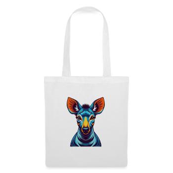 Okapi coloré Kawaii dessin animé Personnage Clipart - Sac en tissu - blanc - Devant