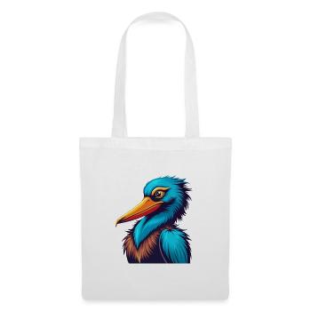 Pélican coloré Kawaii Dessin animé Clipart - Sac en tissu - blanc - Devant