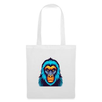 Mandrill Bunte Kawaii Cartoon Figur Clipart - Stoffbeutel - Weiß - Vorne