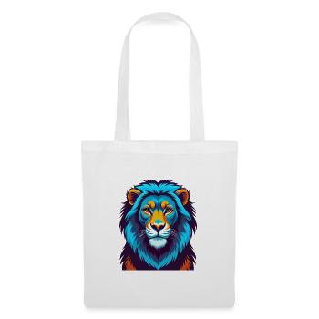 Asiatic Lion Colorful Kawaii Cartoon Character Pet - Tote Bag - white - Front
