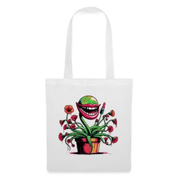 Plante carnivore - Sac en tissu - blanc - Devant