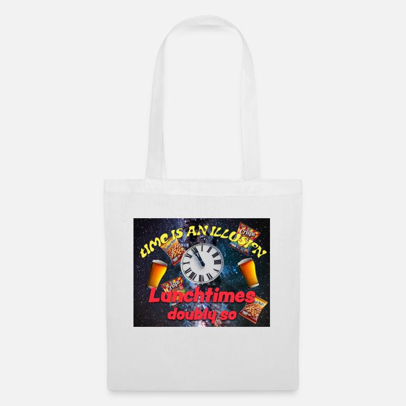 Time is an illusion - Tote Bag - white