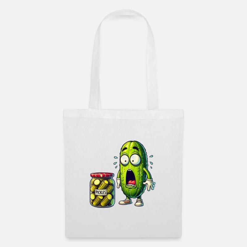 Funny cucumber design - Tote Bag - white