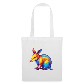 Aardvark coloré Kawaii Dessin animé Personnage Clipart - Sac en tissu - blanc - Devant