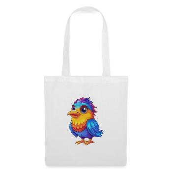 Bird Colorful Kawaii Cartoon Character Clipart - Tote Bag - white - Front
