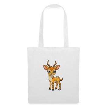Impala Niedliche Zeichentrickfigur Kawaii Clipart - Stoffbeutel - Weiß - Vorne
