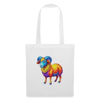 Ram Colorful Kawaii Cartoon Character Clipart - Tote Bag - white - Front