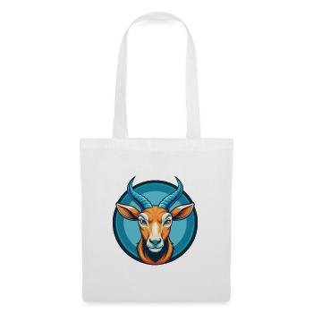 Antilope Niedliches Kawaii Cartoon Tier Haustier Logo - Stoffbeutel - Weiß - Vorne