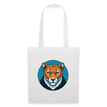 Guépard mignon drôle kawaii dessin animé animal animal logo - Sac en tissu - blanc - Devant