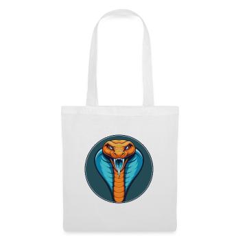 Cobra Cute Kawaii Cartoon Clipart Animal Pet Logo - Tote Bag - white - Front