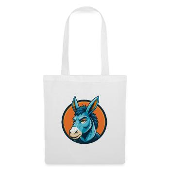 Esel Niedliche Kawaii Cartoon Clipart Tier Haustier Logo - Stoffbeutel - Weiß - Vorne