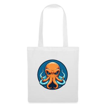 Octopus Cute Funny Kawaii Cartoon Animal Pet Logo - Tote Bag - white - Front