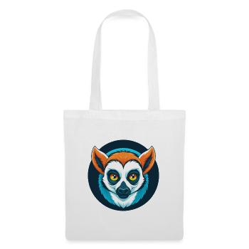 Lemur Cute Kawaii Cartoon Clipart Animal Pet Logo - Tote Bag - white - Front