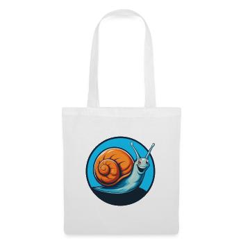 escargot mignon kawaii dessin animé clipart animal animal logo - Sac en tissu - blanc - Devant