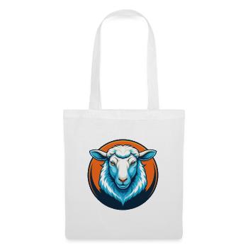 mouton mignon kawaii dessin animé clipart animal animal de compagnie logo - Sac en tissu - blanc - Devant