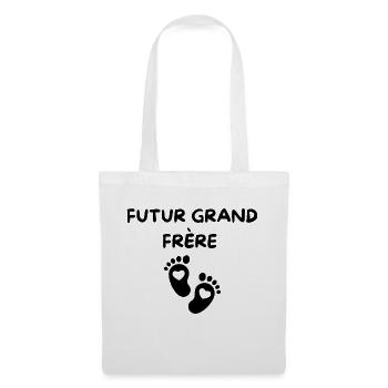 Futur grand frère - annonce futur grand frère - Sac en tissu - blanc - Devant