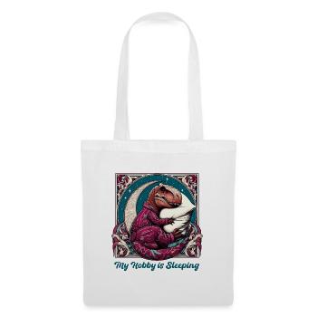 T-Rex Sleeping Hobby Gift - Tote Bag - white - Front