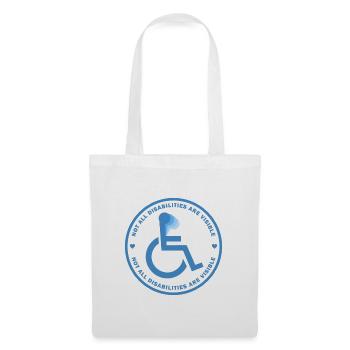 Tous les handicaps ne sont pas visibles - Sac en tissu - blanc - Devant