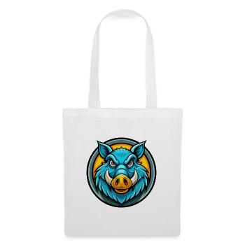 Sanglier Coloré Kawaii Dessin Animé Personnage Clipart Animal de compagnie - Sac en tissu - blanc - Devant