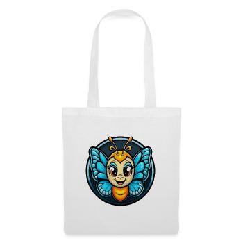 papillon coloré kawaii personnage de dessin animé animal - Sac en tissu - blanc - Devant