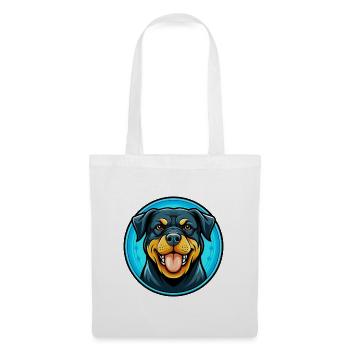 Rottweiler Dog Colorful Kawaii Cartoon Character - Tote Bag - white - Front